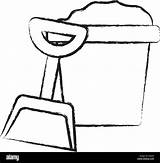 Beach Shovel Coloring Page sketch template