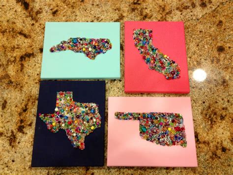 Finally done, the four states I call home! I outlined each state and ...