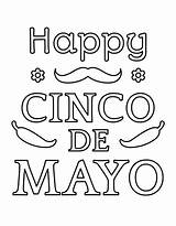 Cinco De Mayo Coloring Pages Free Printable PDF sketch template