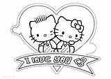 Hello Kitty Valentines Coloring Pages sketch template