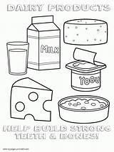 Healthy food colouring Pages Dairy Products  COLORING PAGES sketch template