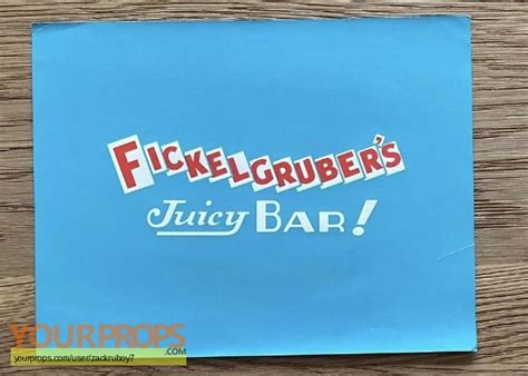 Willy Wonka and The Chocolate Factory Fickelgruber’s Juicy Bar Sign original movie prop