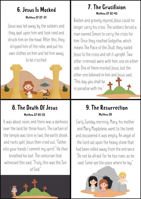 Printable Easter Story Cards I Christian Easter Story for Kids I Easter ...