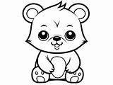 Cuddly Cinnamon Bear Coloring  Coloring Page sketch template