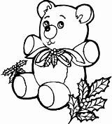 Christmas Bear Coloring Pages sketch template