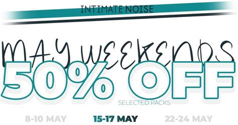 Save 50% on Intimate Noise sample packs every weekend in May