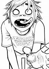 2 D Gorillaz Coloring Pages Coloring Pages sketch template