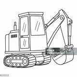 Ilustración De Construction Excavator Isolated Coloring Page Y Más  sketch template