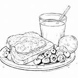 Scarica Inizia Bene La Giornata Con Un Piatto Di Cibo Per colazione  sketch template