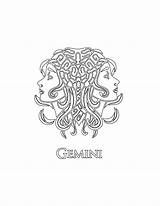 Printable Gemini / Zodiac Sigs Adult Coloring Pages Digital  Etsy sketch template