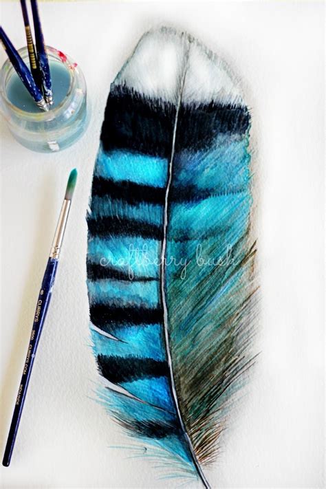 Blue Jay Feather Art