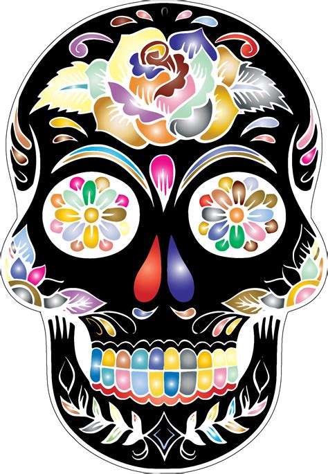 dia de los muertos clipart candy skull #90 | Skull silhouette, Sugar skull art, Sugar skull