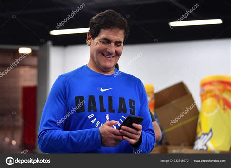 Mark Cuban Owner Dallas Mavericks Arrives Mercedes Arena Shanghai Match ...