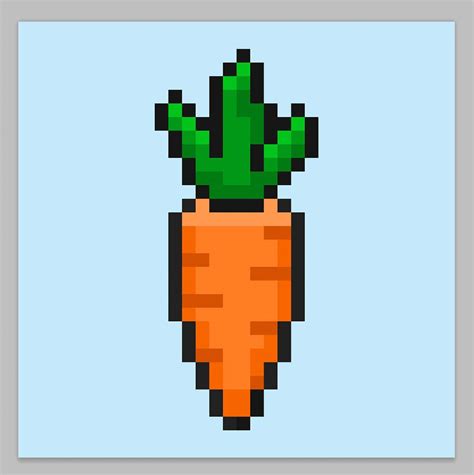 How to Make a Pixel Art Carrot - Mega Voxels