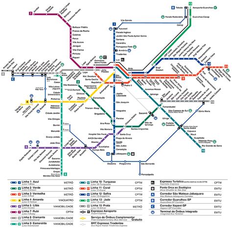 Sao Paulo Metro & CPTM map