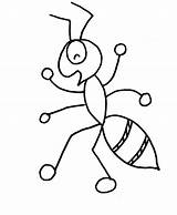 Coloring Pages  Cartoon Ant sketch template
