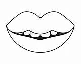 Smile Mouth Coloring Pages sketch template