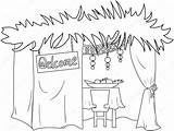 Sukkot coloring Page  Sukkah For Coloring — Stock Vector sketch template