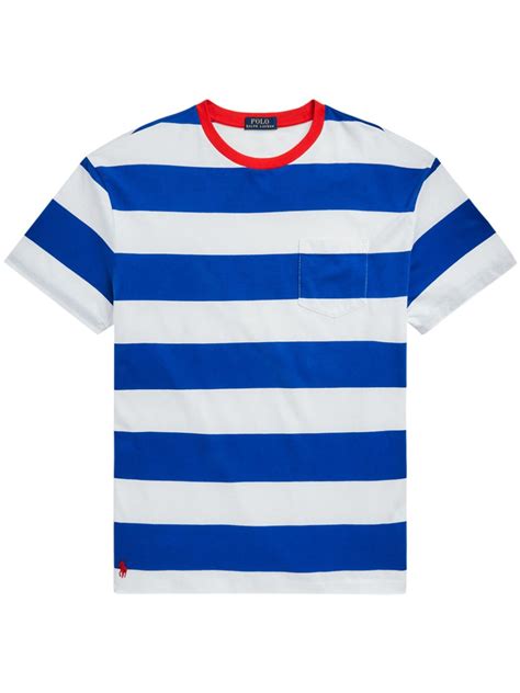 Polo Ralph Lauren stripe-pattern Cotton T-shirt - Farfetch