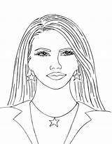 Printable Makeup Face Coloring Sketch Page sketch template
