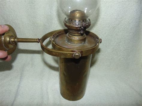 ANTIQUE VINTAGE BRASS GIMBAL OIL LAMP for BOAT SHIPS LAMP -- Antique Price Guide Details Page
