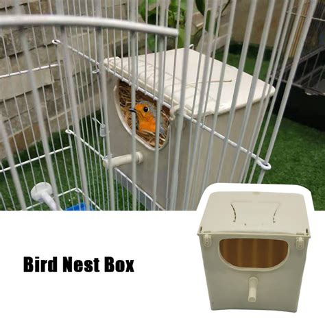 【only】Bird Nest Box Bird Cage Mount Nesting Box Plastic Parakeet House Breeding Mating Box for ...