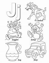 My A To Z Coloring Book Letter J sketch template