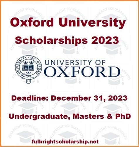 Oxford University Scholarships 2023-2024 UK | Fully Funded