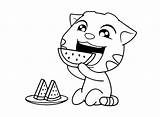Disegni Da Colorare Di Talking Tom Mangia Languria  sketch template