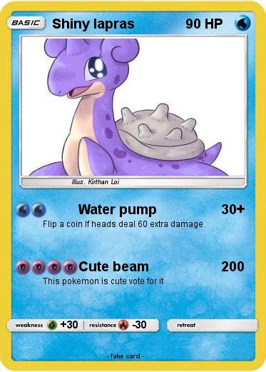 Pokémon Shiny lapras 1 1 - Water pump - My Pokemon Card