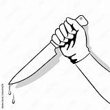 Bloody knife In Hand coloring Vector Illustration Stock  Adobe sketch template