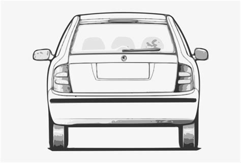 Car Back View Drawing