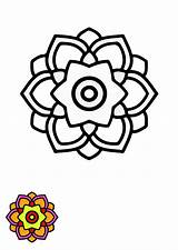 Free Mandala Flower Coloring Page Template To Edit Online sketch template
