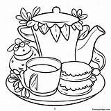 Tea Party Coloring Page  Pagescom sketch template