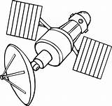 Coloriage Satellite Et Dessin à Imprimer sketch template