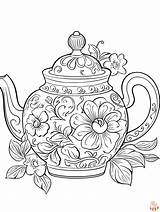 Printable Teapot Coloring Pages Free For Kids And Adults sketch template