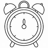 Alarm clock coloring Page Outline book Line Art Drawing  sketch template