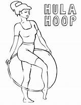 Hulahoop Coloring Page To Download And Print  sketch template