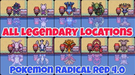 Pokemon Radical Red - All Legendary Locations - YouTube