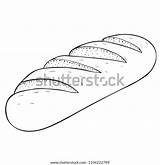 Bread Loaf Coloring Page Sketch sketch template