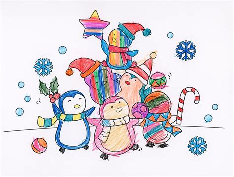 Coloring a Christmas drawing | Royalty free stock photo - 293424