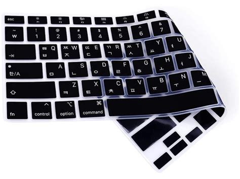 HRH Korean Language Keyboard Cover SkinSilicone Keyboard Cover Protector for MacBook Air 13 Inch ...