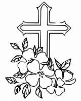 Coloring Page Of A Cross Creative And Spiritual Activity sketch template