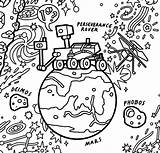 Mars Coloring Page sketch template
