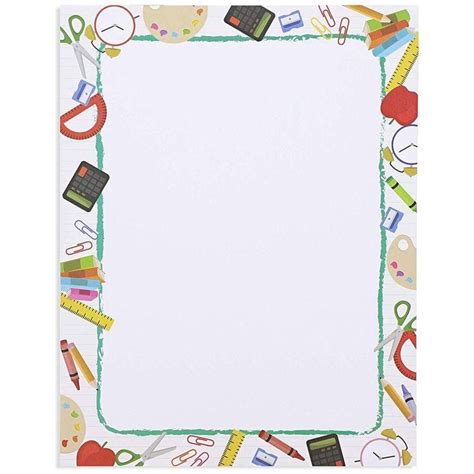 School Letterhead Stationery Set for Teachers (8.5x11 In, 96 Sheets) in ...