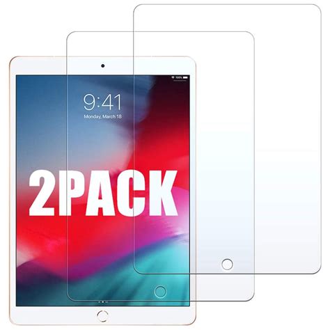 2-Pack Premium HD Tempered Glass Screen Protector for iPad Air 3 / iPad ...