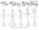 Ballet Positions Coloring Pages  sketch template