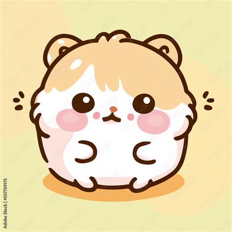 Cute Hamster illustration Hamster kawaii chibi vector drawing style ...