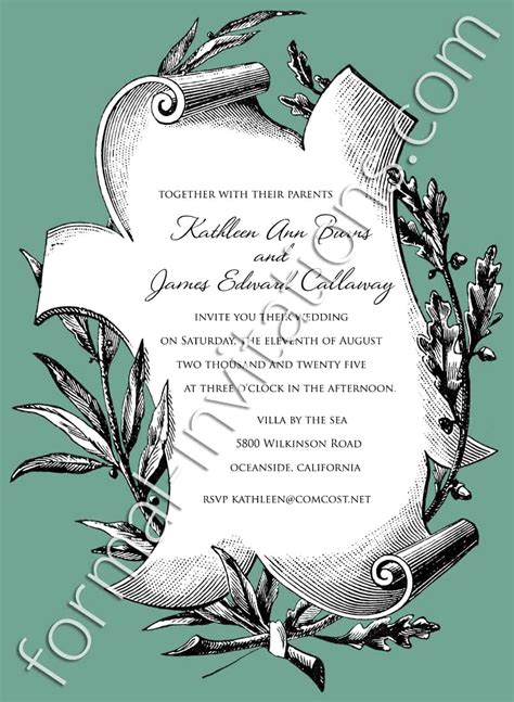 Vintage Elegant Scroll Invitation Template