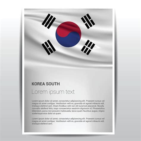 South Korea flags design vector 13283821 Vector Art at Vecteezy